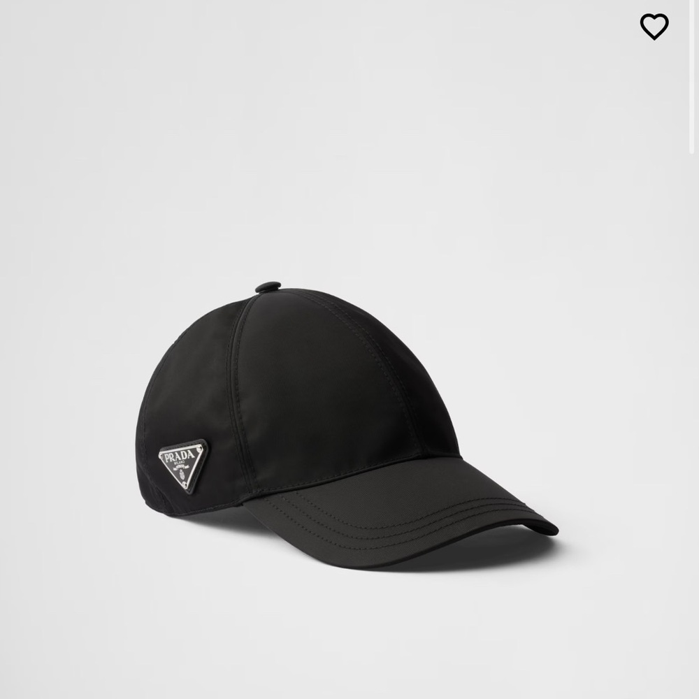 Prada Men's Black Logo Cap